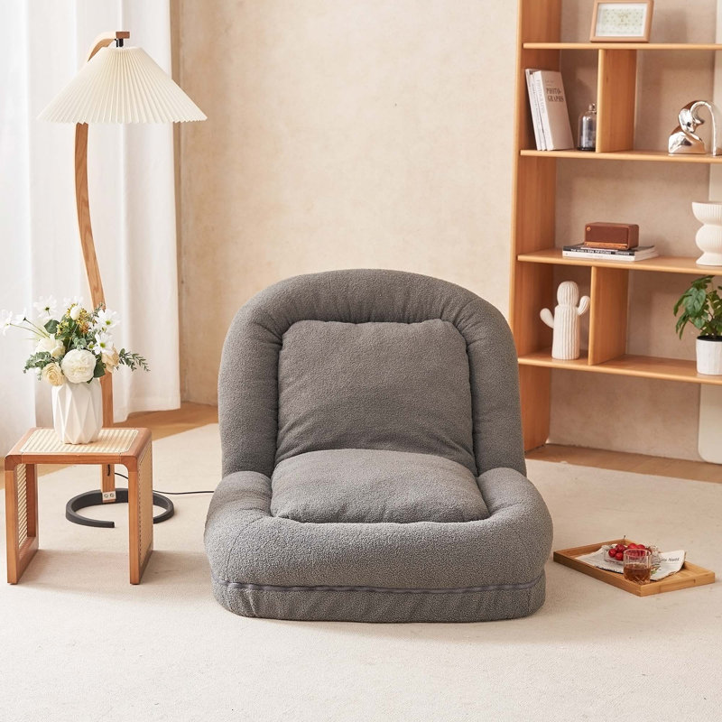 Versatile Folding Sofa Bed for All Living Spaces, Enhancing Comfort and Functionality, Grey Teddy