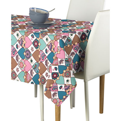 Cholla Pastel Bandana Hearts Tablecloth