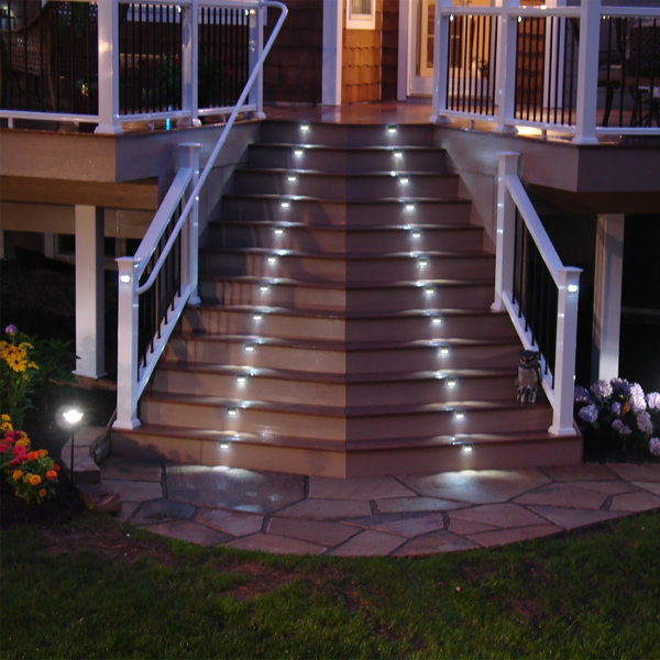 gigalumi Silver Solar Powered Integrated LED Step Light & Reviews | Wayfair
