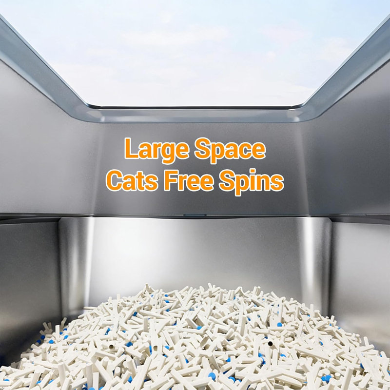 Stainless Steel Litter Box, Black