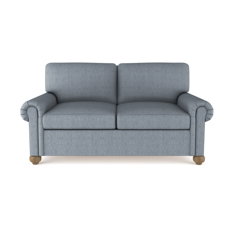 Causeuse Leroy, H 36 po x l 72 po x P 49 po, Brume moelleuse en velours, Ébène