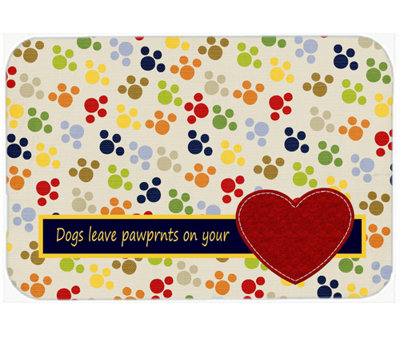 East Urban Home Dog Leave Pawprints on Your Heart Glass Cutting Board