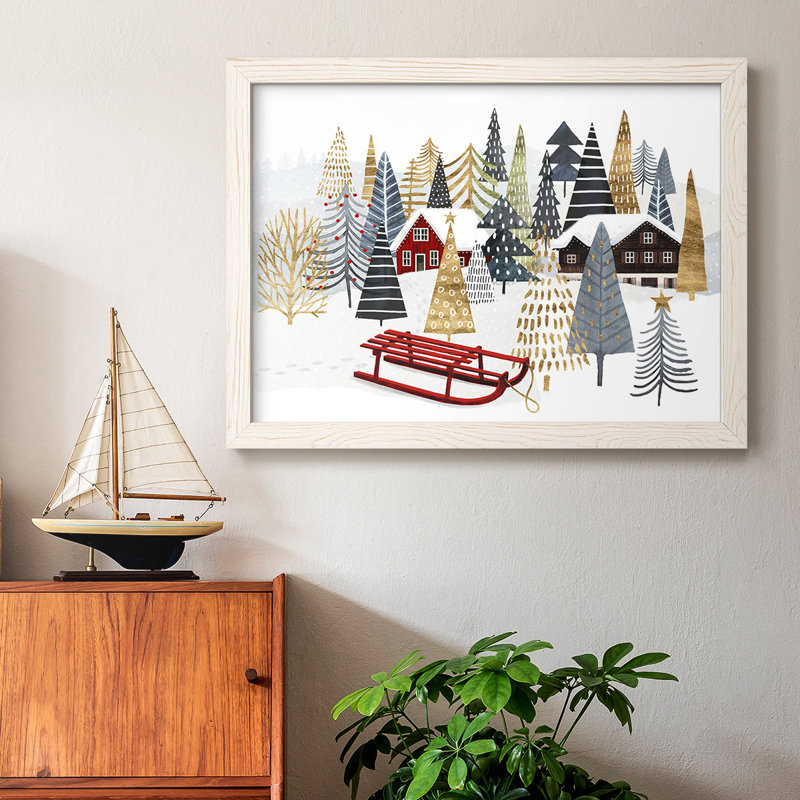 Collection de chalet de Noël A, Blanc, H 28 po x l 42 po x P 1,5 po
