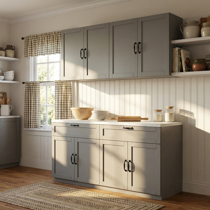 Dorilal 63" Freestanding Kitchen Pantry Cabinet with Adjustable Shelves, Soft Close Hinges for Dining Room Storage