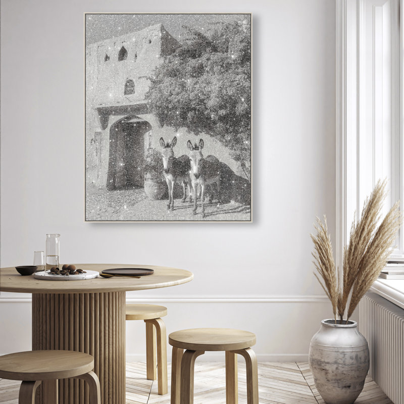 Morning Wait BW Print by Oliver Gal, 31"H x 25"W, Silver Floater Frame