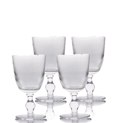 4 Piece Crystal Assorted Glassware Set
