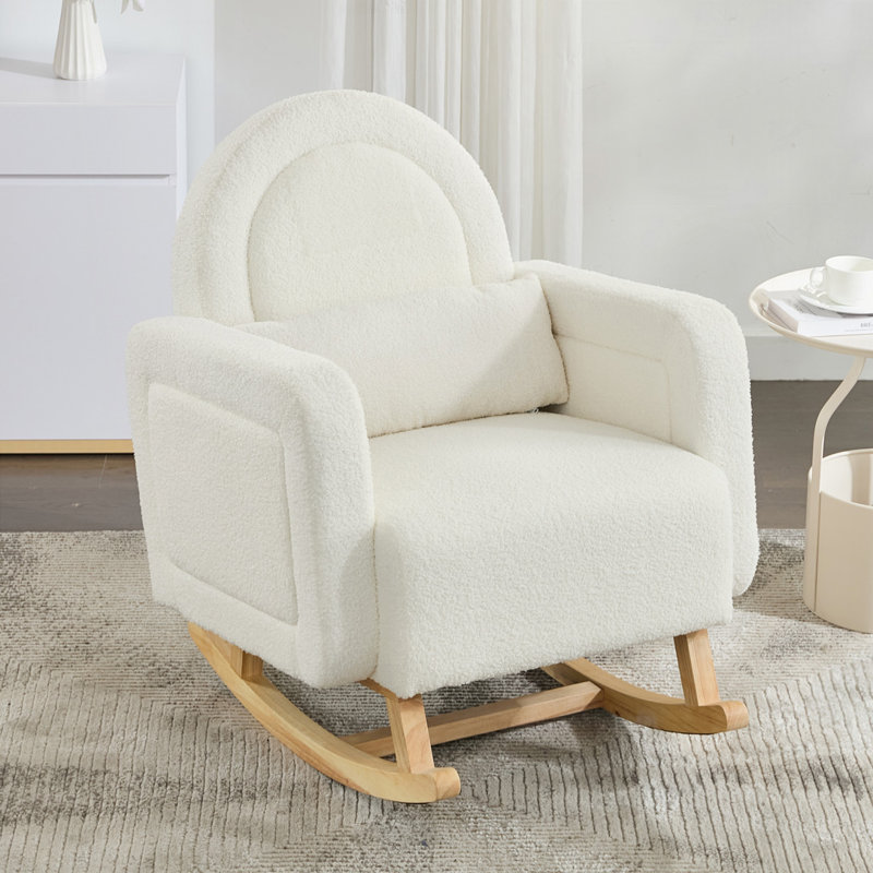 Chaise berçante d'appoint avec coussin