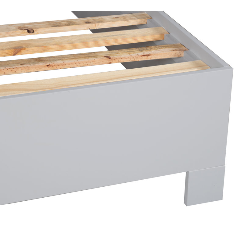 Honeycomb Bed, Light Gray, Twin