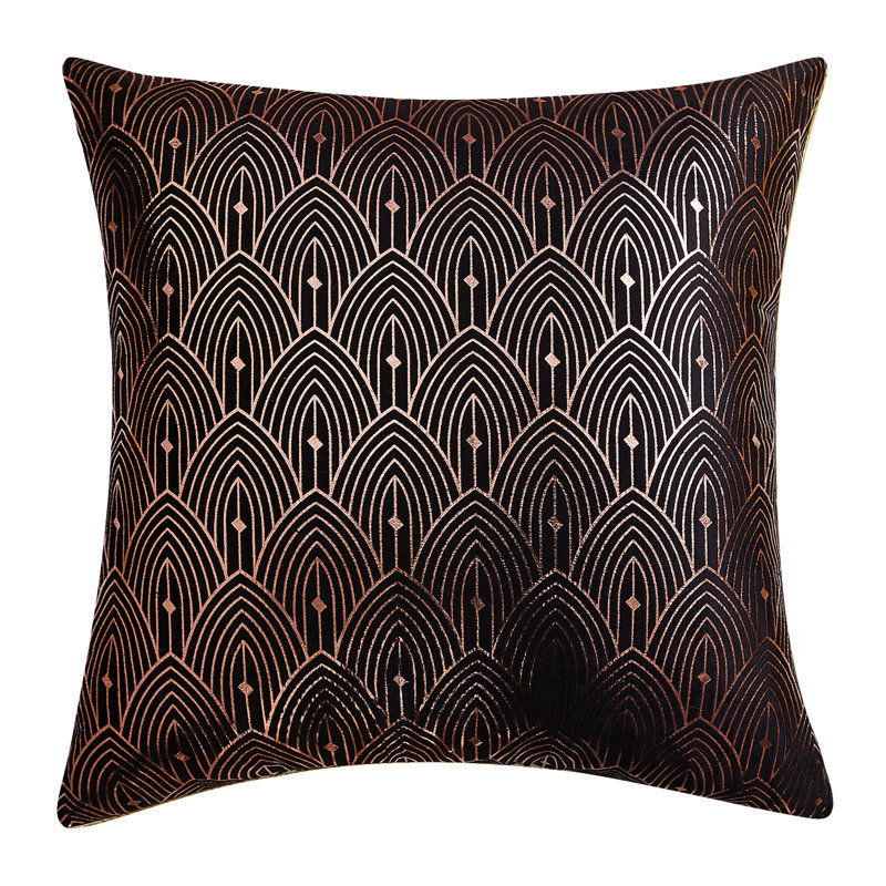 Coussin WARISI, Noir, Housse uniquement, 18 po x 18 po