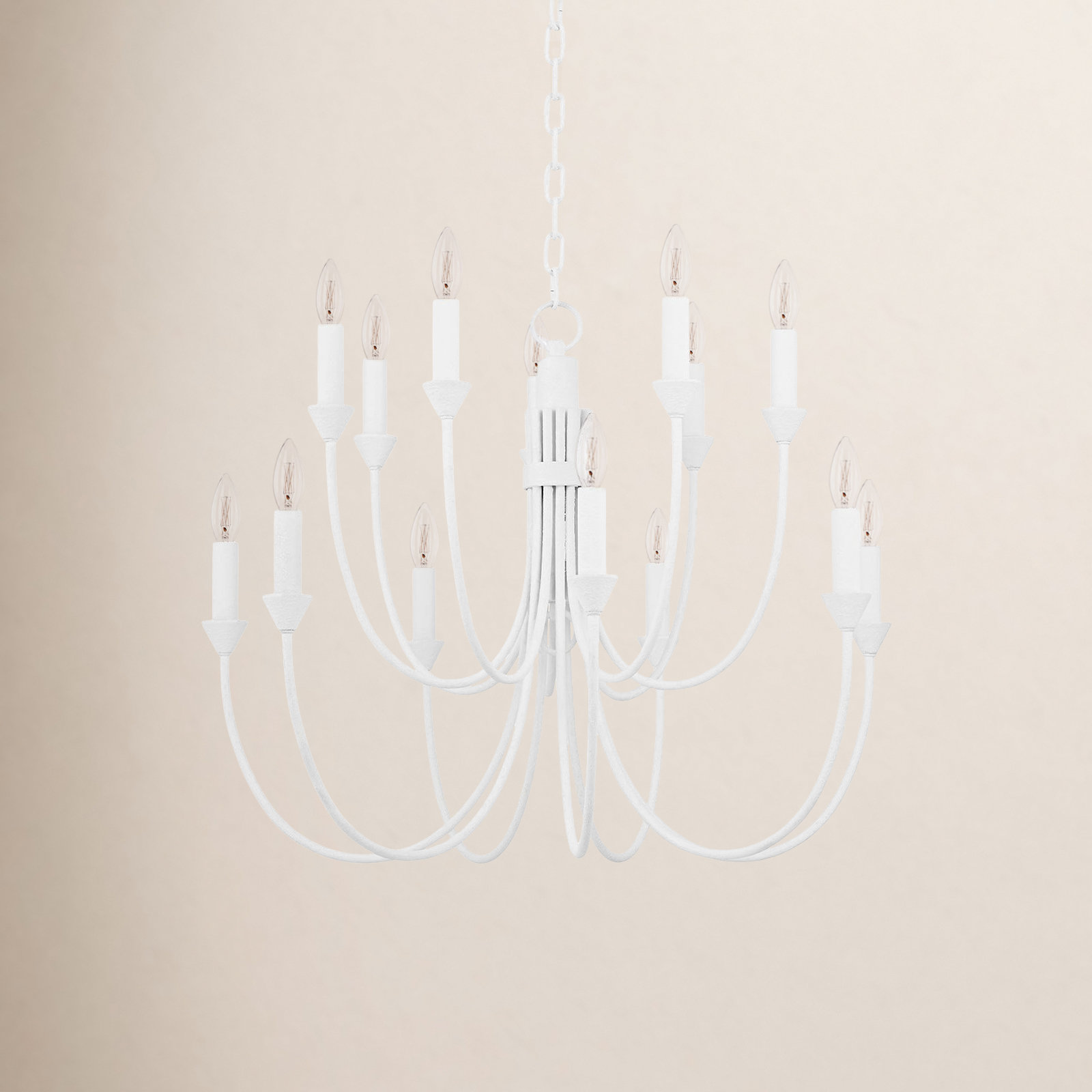 Alexandria 14 - Light Dimmable Chandelier, Gesso White