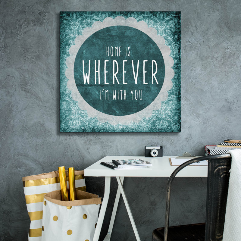'Home Is' by Erin Clark Canvas Wall Art, 26" H x 26" W