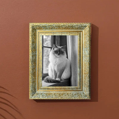 Antique Gold 1PC 11" x 14" Vintage Style Picture Frame with Home Accent Finish