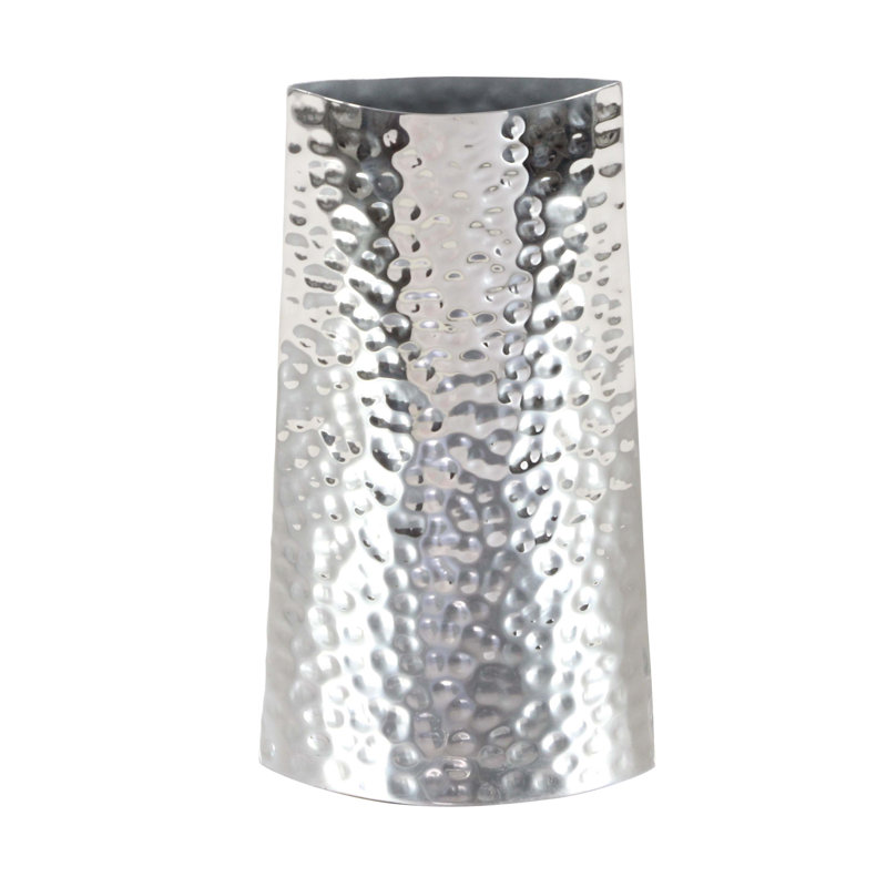 Vase de table en acier inoxydable, H 14 po x l 7 po x P 3 po
