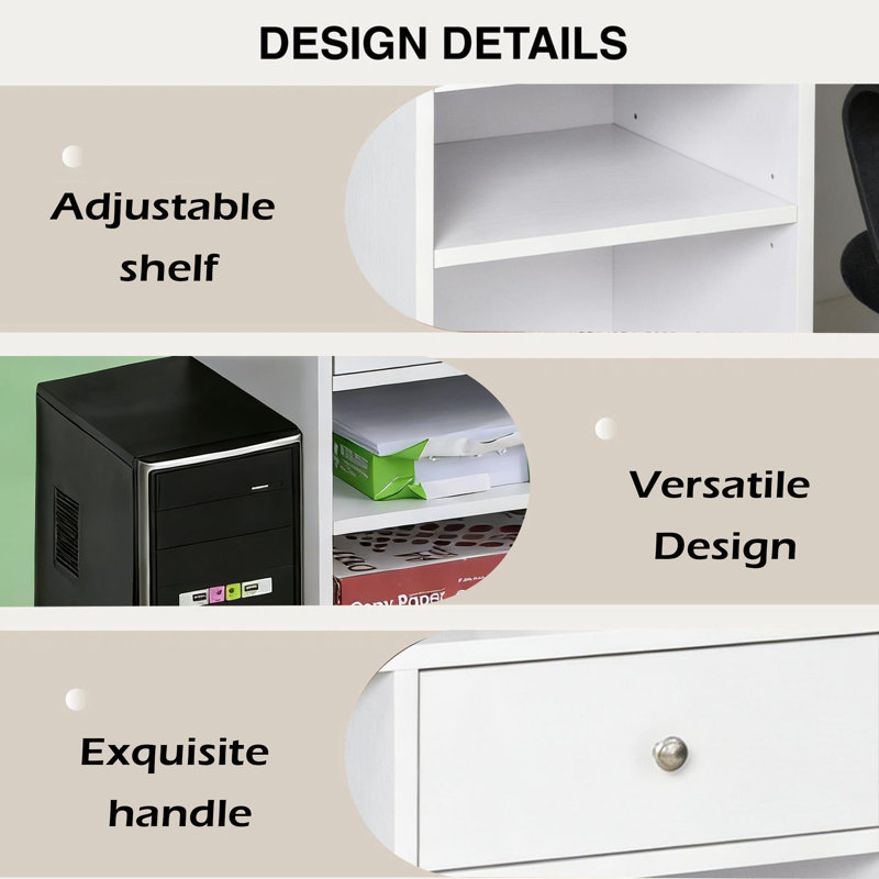 Chariot-classeur, support d'imprimante mobile, petite armoire de rangement