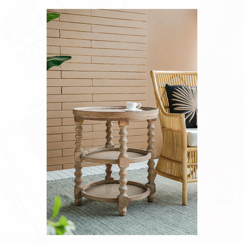Table basse ronde à 2 niveaux