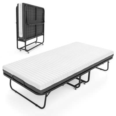 Sharpley 46"W/38''W/31"W Folding Bed with 5''H Mattress Included