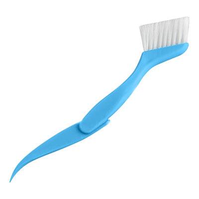 Porte-brosse en plastique - avec des poils en nylon rigides pour le nettoyage des coins, des espaces, des carreaux, des douches, des rails de porte et des brosses de nettoyage de plancher