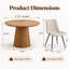 Ensemble de salle à manger 47,24 "pour 4 à 6 personnes avec guéridon cannelé et chaises rembourrées-820063356-820063359