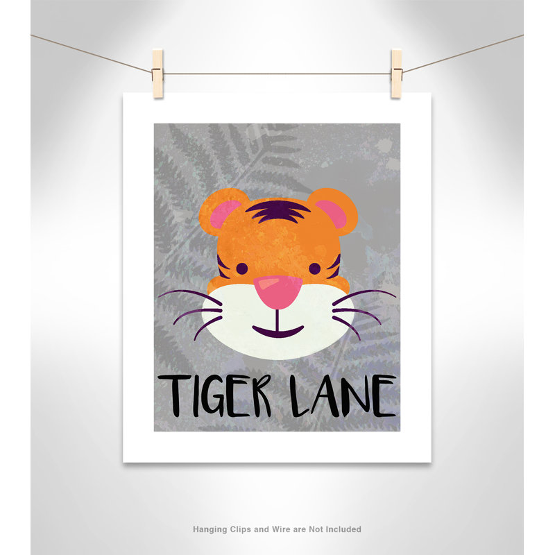Impression sur papier Tigert Lane Tiger Lane, H 24 po x l 20 po x P 1 po, Papier