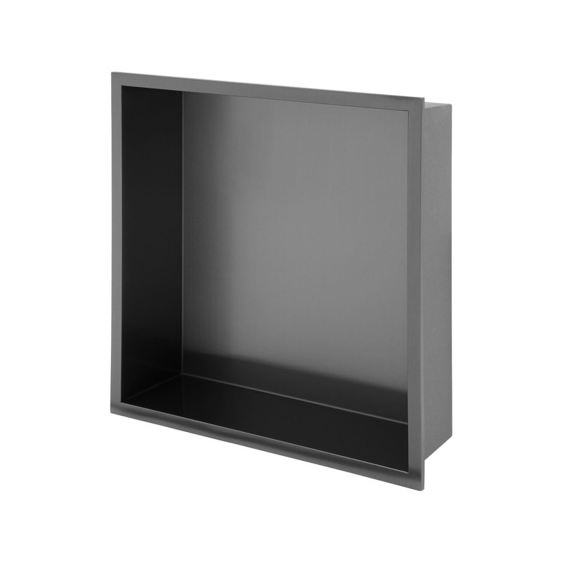 Niche murale en acier inoxydable, Noir mat