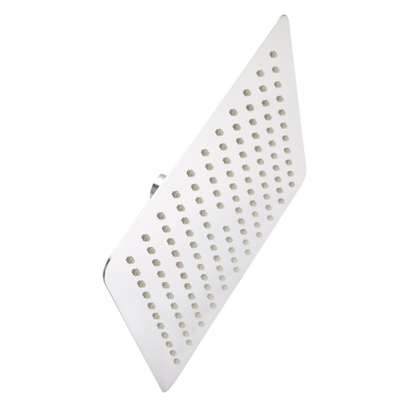 Signature Hardware Square Rain Fixed Shower Head, Polished Chrome