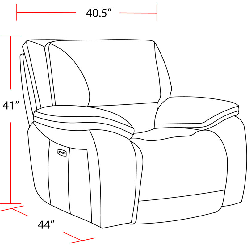 Ajhar 41" Top Grain Leather Power Recliner with Adjustable Headrest Two Pack