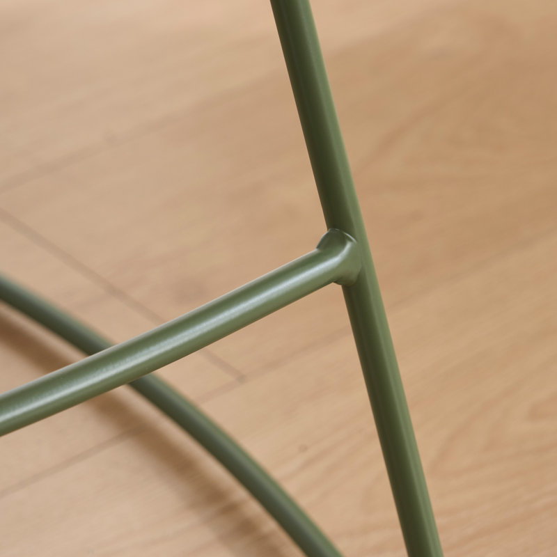 Tabouret de comptoir Saddle, Vert, Beige
