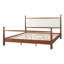 Base de lit en bois de peuplier avec tête de lit tapissier Harlow-125959302
