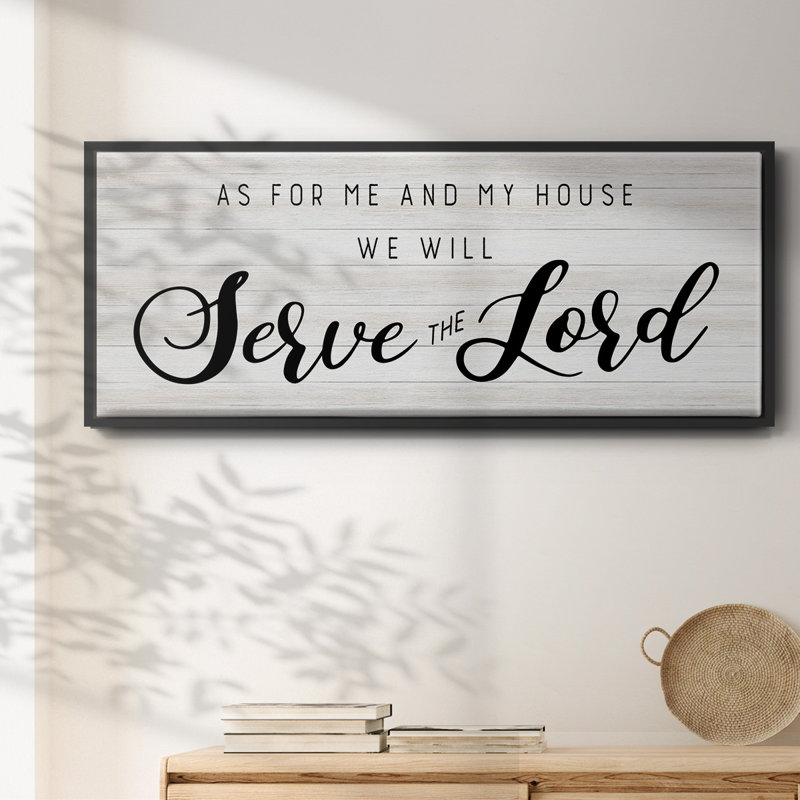 Serve the Lord - Toile encadrée, H 20 po x l 50 po