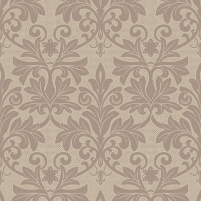 Rococo Relief - Red Clay Wallpaper