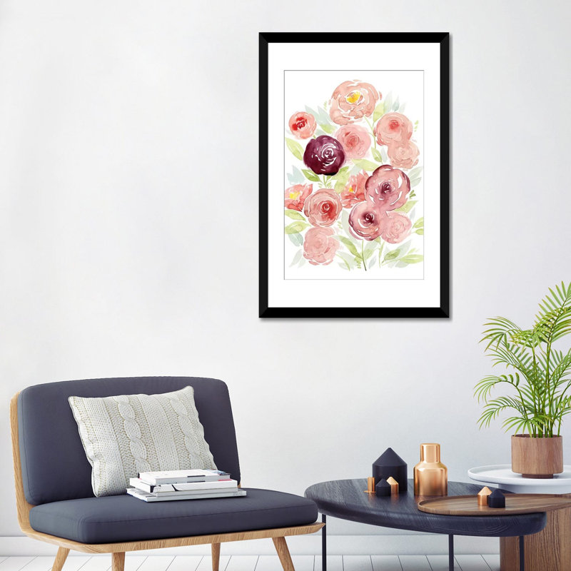 Rosen Garden II par Grace Popp - Giclée sur toile tendue avec châssis, Papier d'art encadré noir, H 32 po x l 24 po x P 1 po