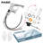 MASO Touchless Pull-Down Bathroom Sink Faucet, 2 Spray Modes, Temperature Display (°F), Motion Sensor, 360° Swivel, Single Handle, 1 or 3 Hole, Deck Plate, Vanity, Laundry & Bar,  Polished Chrome-126101713