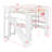 Loft Bed with Desk, Basketball Hoop, Slide and Staircase-1918826683