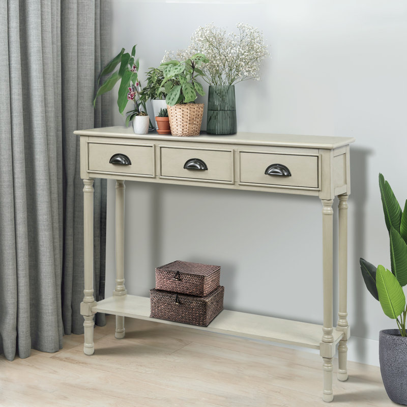 Pearsall 39.5'' Solid Wood Console Table, Roast Oyster