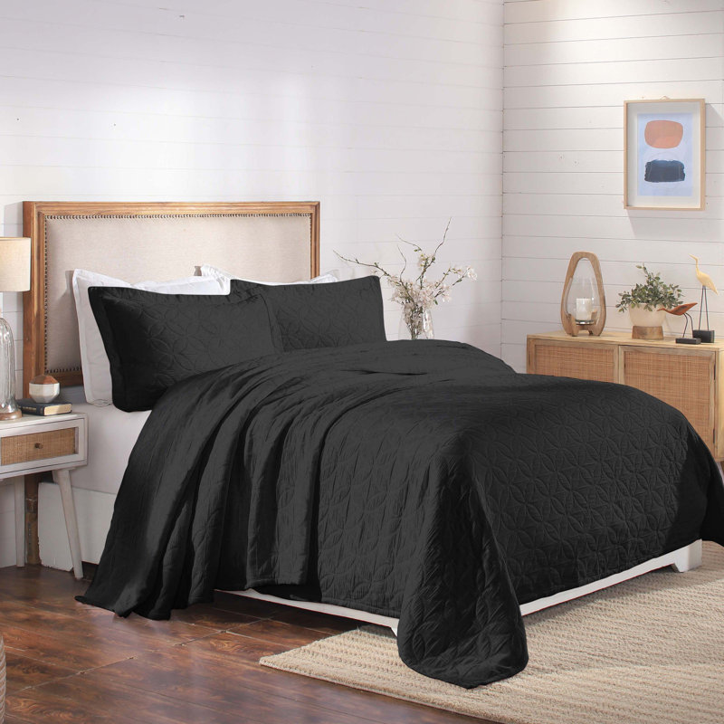 Ensemble de couvre-lit Serenity , Noir, Grand lit