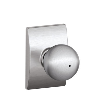 Orbit Knob with Century Trim Bed and Bath Lock