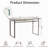 51" Modern Minimalist Rectangular Glass Dining Table with Tempered Glass Tabletop and Chrome Metal Legs-1117375804