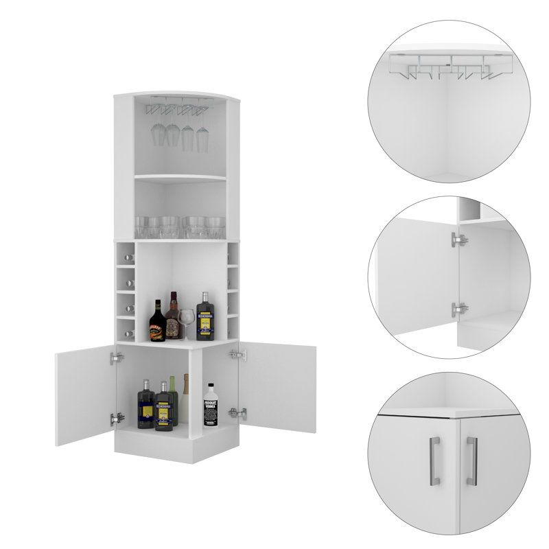 Armoire de coin Syrah - blanc, armoire, Blanc