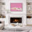 Cute White Cats on Pink Background Nursery Artwork, Bedroom Pictures, Framed Canvas Giclee Print Wall Art-2008083831-2008083824