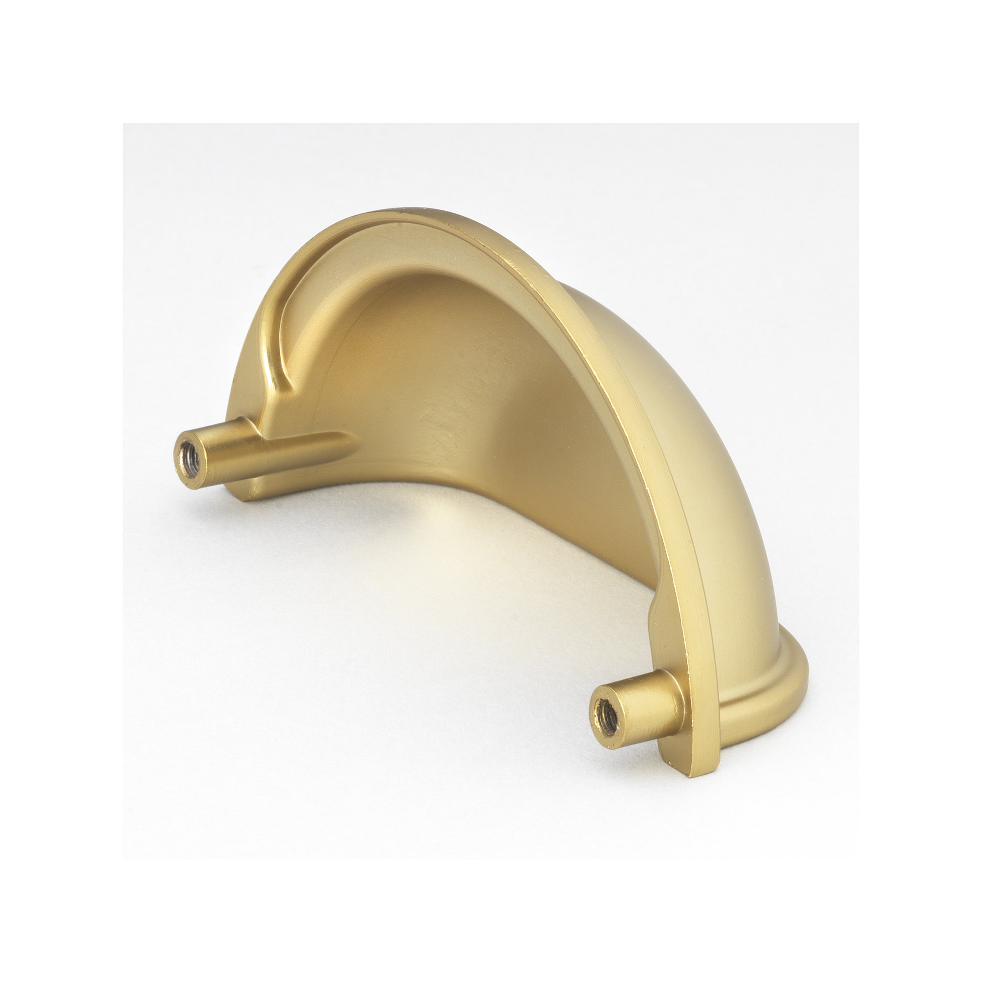 Classic 3" Center to Center Cup/Bin Pull, Brass Gold