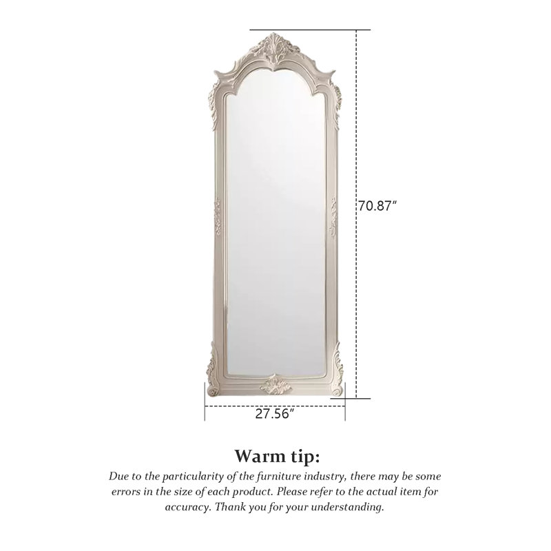 Miroir de plancher européen, 70,87 po x 27,56 po