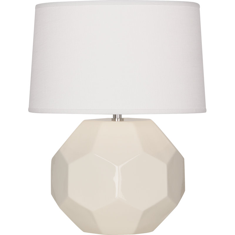 Franklin Table Lamp, 16.5" H x 12.5" W x 12.5" D, Bone