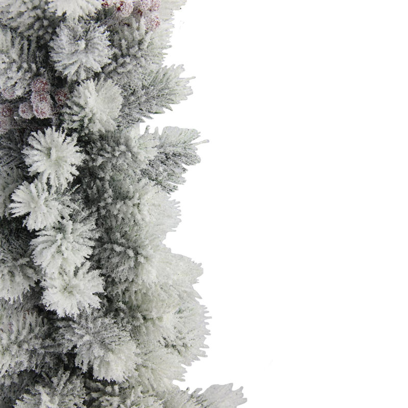 Arbre de Noël pin enneigé 2 pi avec baies - non éclairé