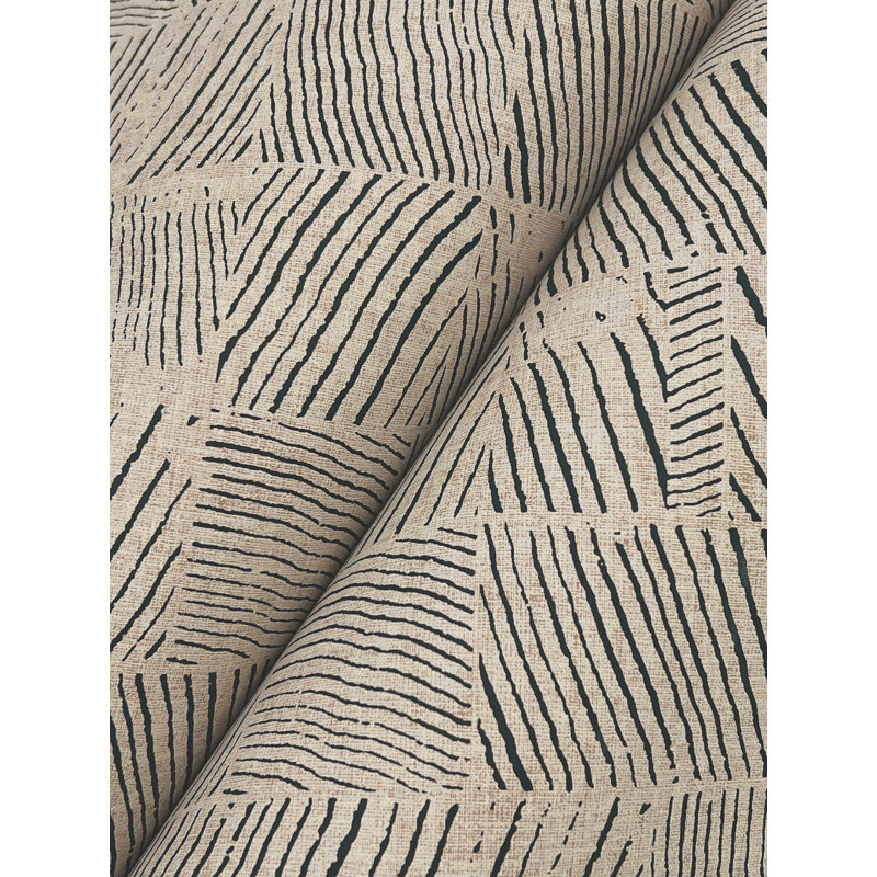 Woodcut and Stone Wallpaper, Black