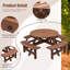 Table de pique-nique en bois pour 8 personnes