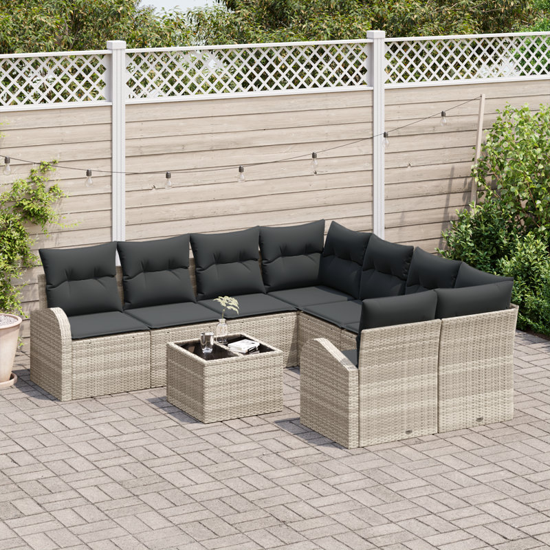 124cm Wide Patio Sofa with Cushions