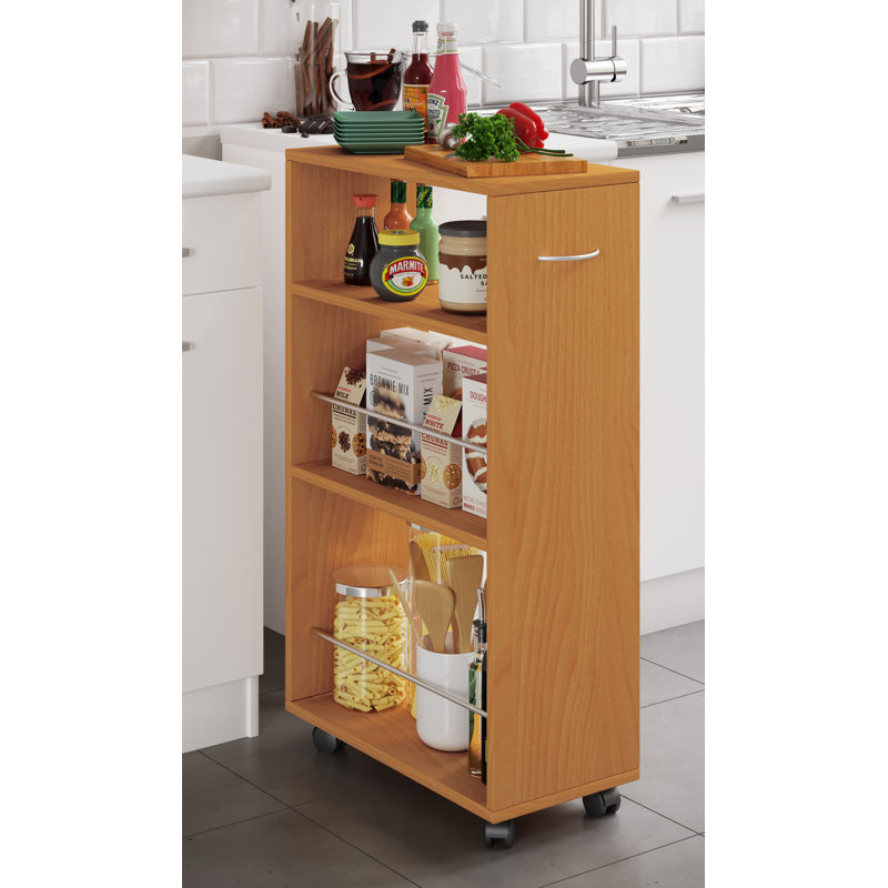 Quashun Wood Kitchen Cart, Beech
