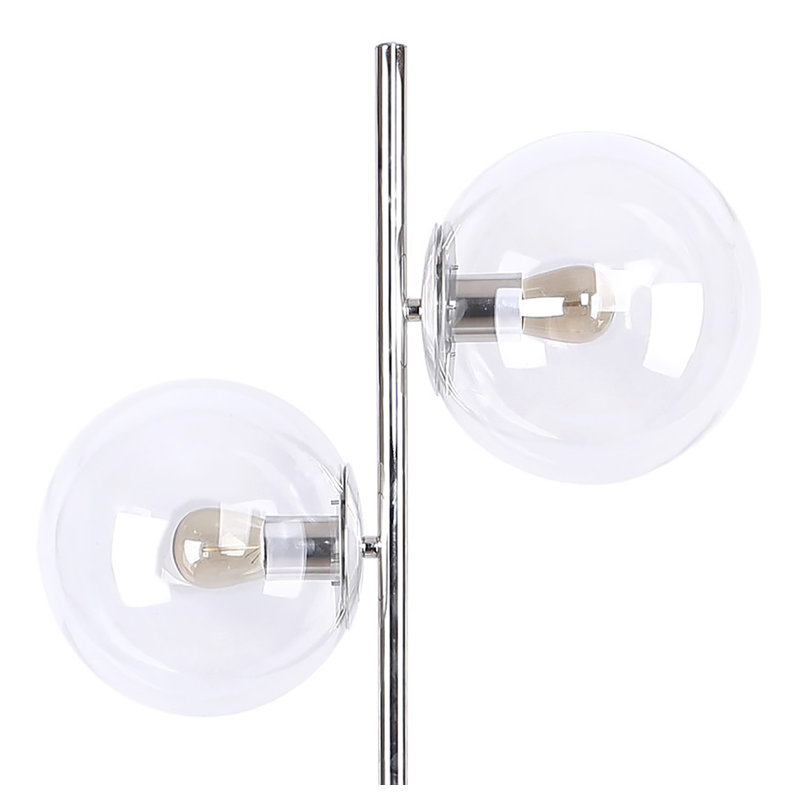 Lampe sur pied à branches 61 po Brack, Nickel poli