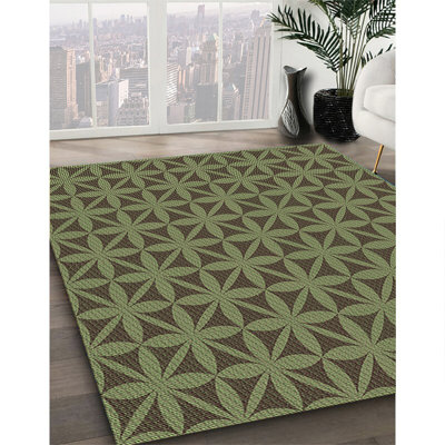 Tapis 100% à motifs lavables à la machine 2989PAT2761-GRN