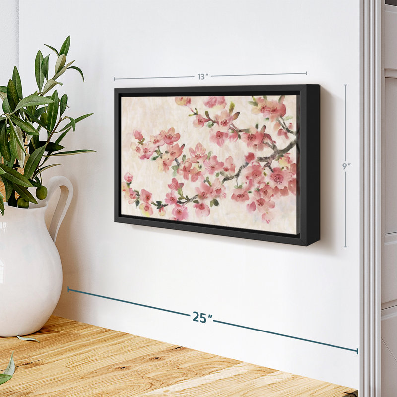 "Fleurs de cerisier I", impression florale et botanique, H 9 po x l 13 po